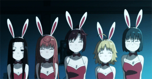 Anime girls avec des bunny suits
